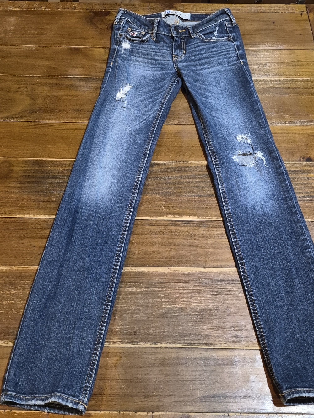 Hollister Distressed Skinny Jeans W23 L33 | Y2K Low Rise Size 00 Long